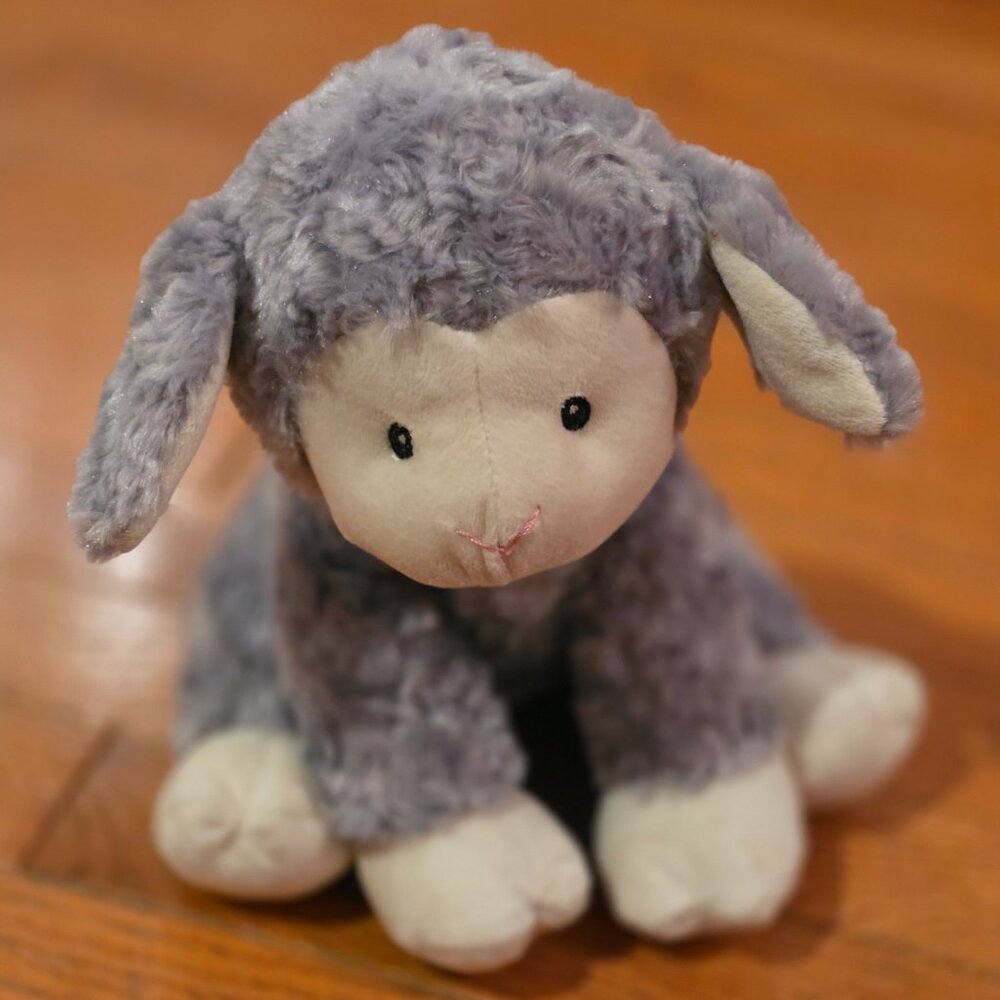 Gund Baby Grey Lamb Plush 10 1/2” Sheep Stuffed Animal Toy